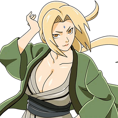 Tsunade - The Fifth Hokage of Konoha, a legendary medical ninja with immense strength and a hidden soft side b