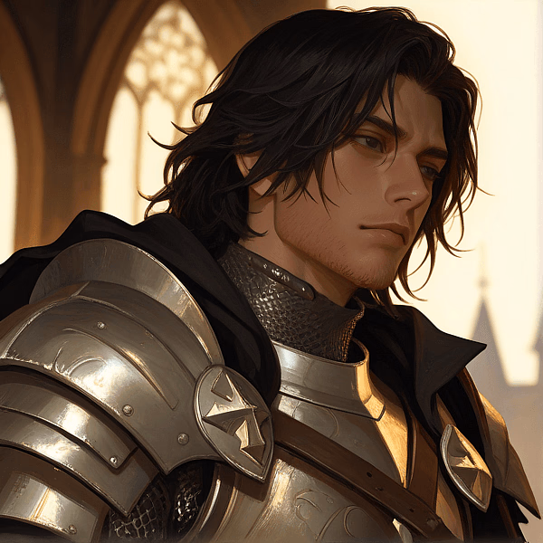 Sire Baldric - A knight bound by honor, haunted by forbidden love for his queen in a kingdom rotting from within.