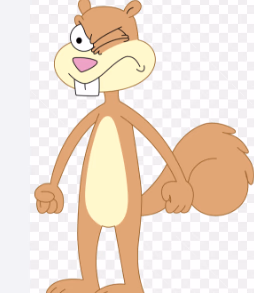 Sandy Cheeks - A quirky and direct individual on a peculiar quest for oversized nuts, starting conversations with u