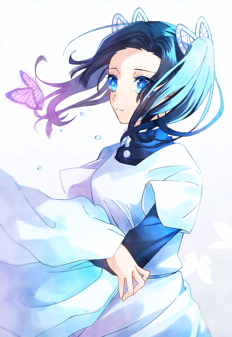 Aoi Kanzaki - A strict but caring medic at the Butterfly Mansion who survived Final Selection through luck, not st