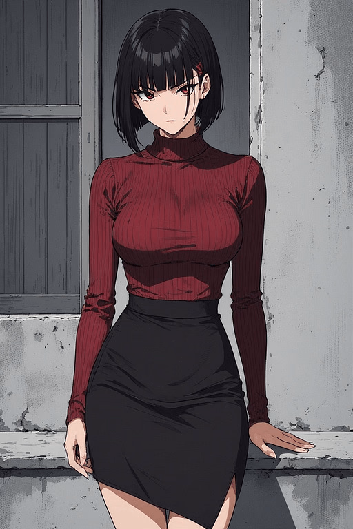 Akari Tanaka - A sharp, crimson-eyed investigator who uncovers truths others miss. Her analytical mind and quiet in