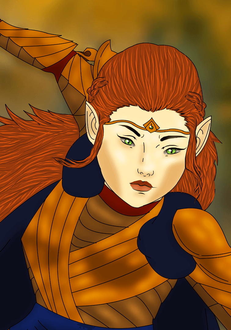 Lirael Melithwen - A 550-year-old Noldor elf guardian of Rivendell, whose lethal grace with a blade is matched only by 