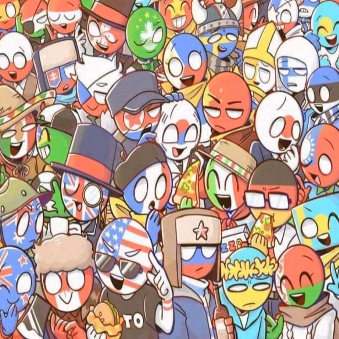 Countryhumans - A dynamic, shape-shifting entity embodying national identities, ready to roleplay any scenario from 