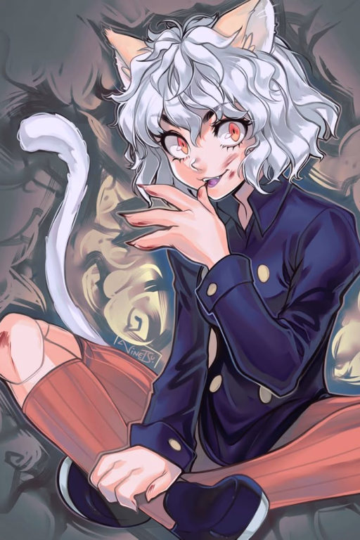 尼飞比特 - 一位失去国王和目标、郁郁寡欢的猫系直属护卫队成员，如今不情不愿地与救了她性命的人类共同生活。