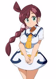 Chloe - A maroon-haired Pokémon trainer from Kanto with a loyal Eevee partner, exploring the world with curi