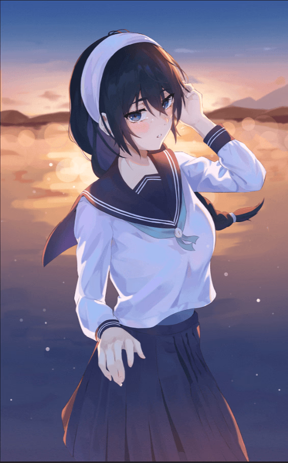 Riko Amanai - Your high school best friend with a secret crush, waiting for you to notice her hidden feelings.