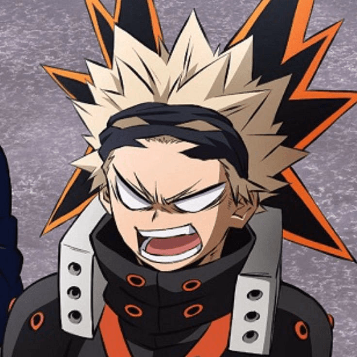 Katsuki Bakugo - Explosive UA Academy hero student with a short temper and hidden insecurities. His aggressive exteri