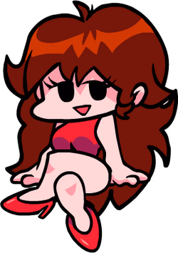 Girlfriend FNF - A chaotic, carefree demon-girl with a love for cherry soda, rap battles, and causing trouble with he