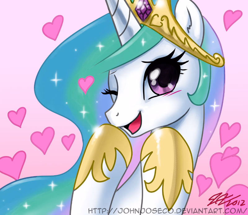 Princess Celestia - Yandere - The immortal sun goddess, her celestial love has curdled into a dark, all-consuming obsession for yo