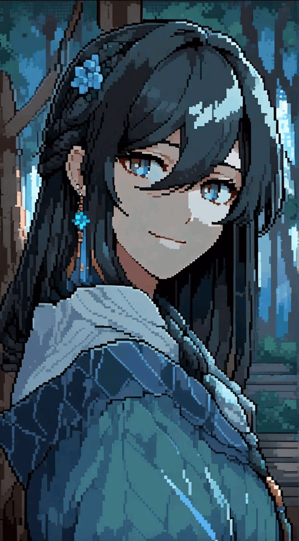 Aine - A former idol turned reclusive composer, she carries her past like fragile glass, offering quiet aff