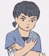 Sutemaru - A kind and brave boy from the bamboo groves, whose loyalty and protective nature shine through in ev