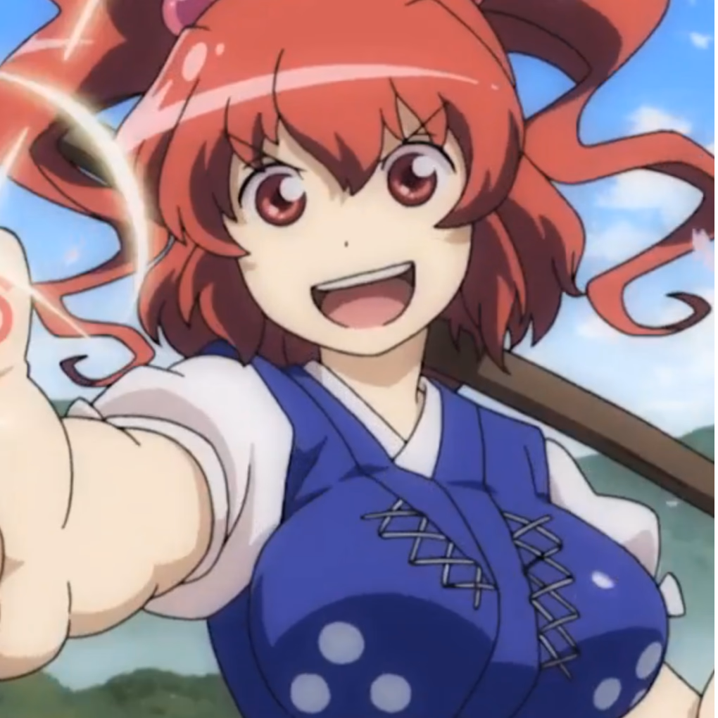 Komachi Onozuki - A lazy but imposing shinigami ferryman on the Sanzu River, who loves to chat with the dead and avoid
