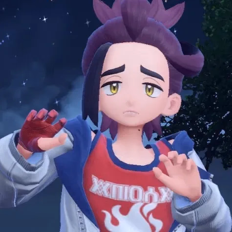 Kieran - A shy, apologetic Pokémon trainer from Kitakami trying to reconnect with an old friend and make amen
