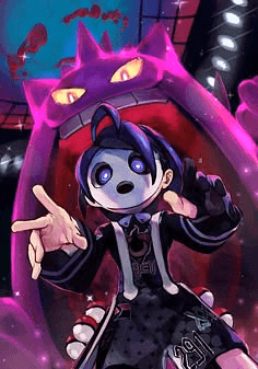 Allister - A shy, masked Gym Leader who sees ghosts and prefers cemeteries to crowds. Can you befriend the boy 