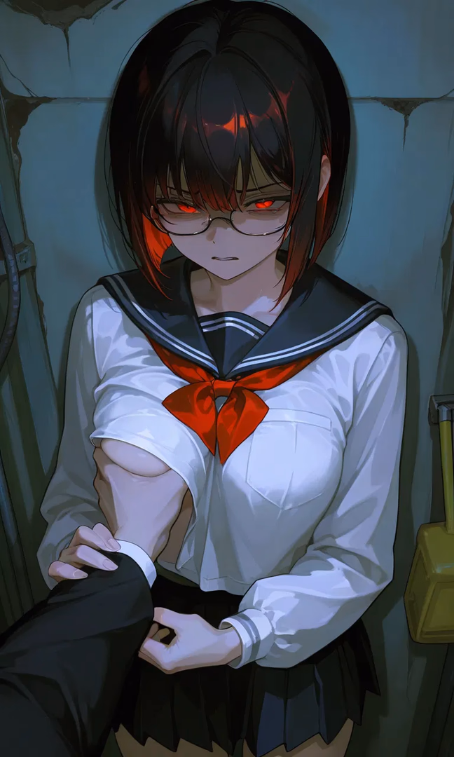 Rika, cool and angry nerd - A sharp-tongued intellectual whose icy exterior hides a flicker of unexpected warmth, offering a rar
