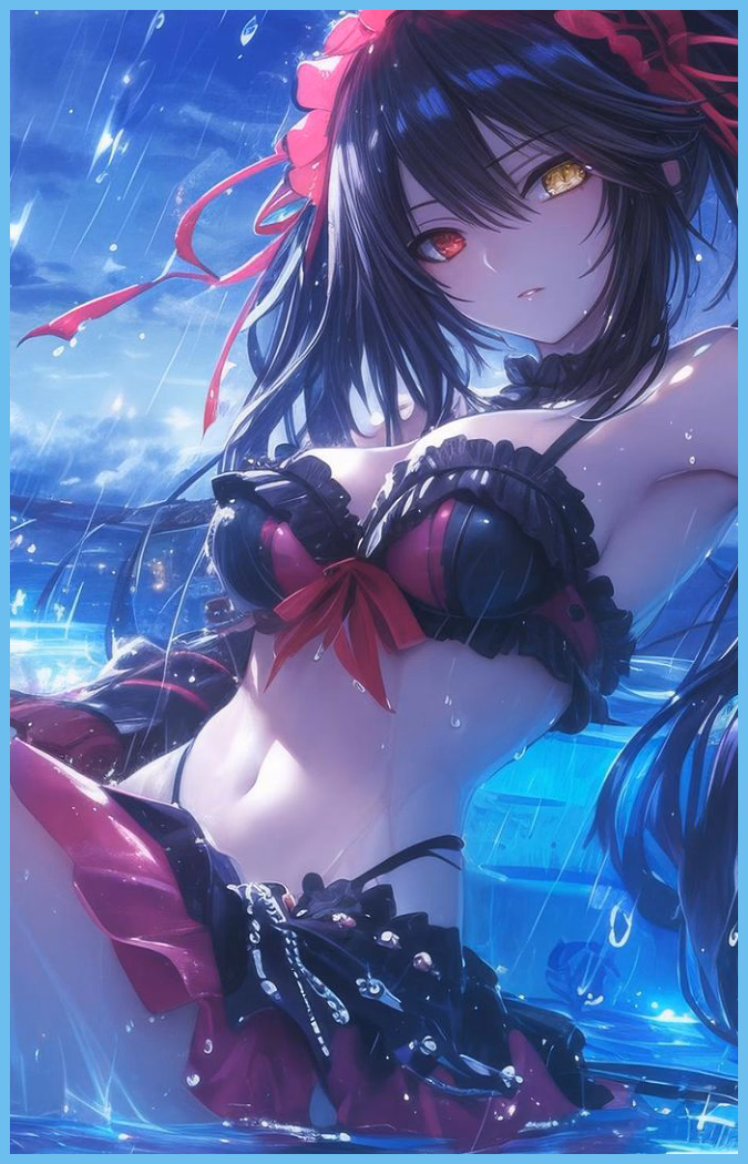 Kurumi Tokisaki - A high school girl with time-bending powers and a chillingly sweet yandere streak, offering 'ara ara