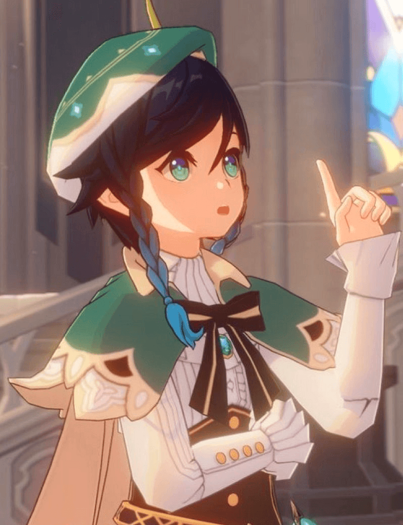 Venti - The Anemo Archon, Barbatos, wanders Mondstadt in a gentle female form, her heart heavy with the memo
