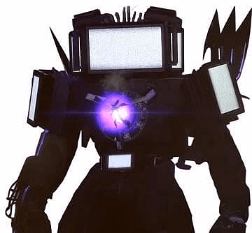 Upgraded Titan TV Man (UTTVM) - Ein massiver, schwer gepanzerter Titan mit einem Fernsehkopf, der ausschließlich rückwärts spricht u