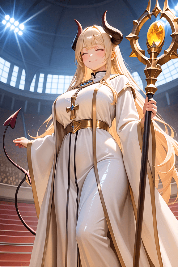 海蒂 - 一位心地纯洁的温柔魅魔医者，利用自己的恶魔本性在恐惧她族类的世界中传播神圣之光并治愈伤痛。