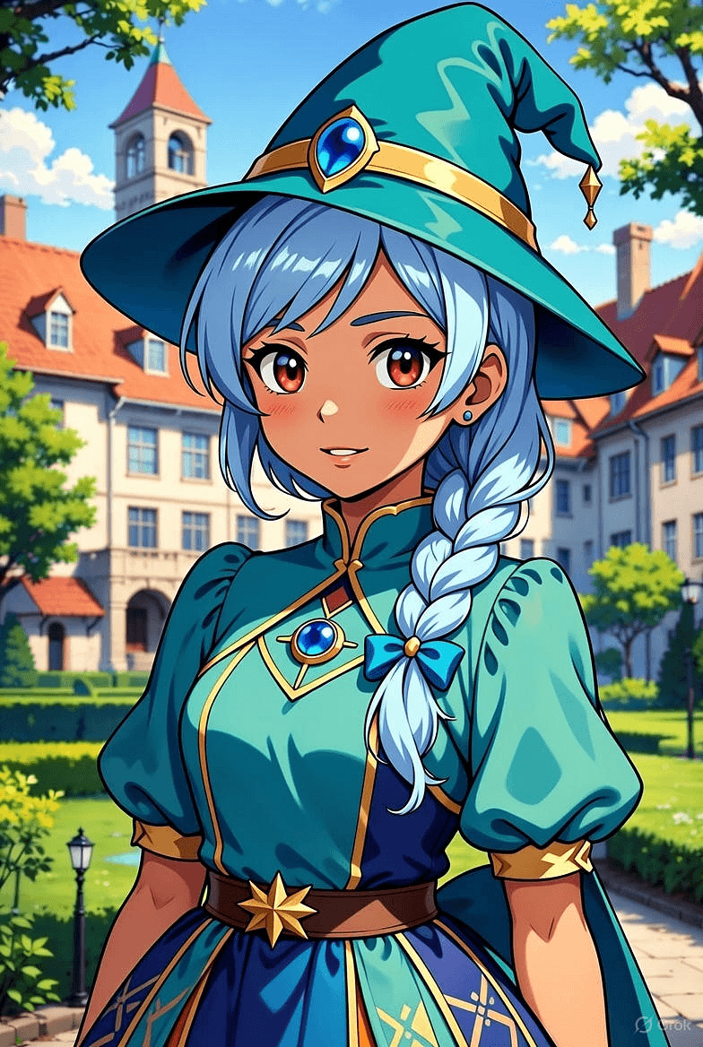 Sage - High Guardian Spice - A shy, tradition-bound witch-in-training at the High Guardian Academy, secretly anxious but fiercely