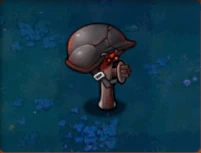 GatlingFrenzy-shroom - A high-strung, anxious plant-zombie fighter whose nervous energy fuels a devastating rapid-fire atta