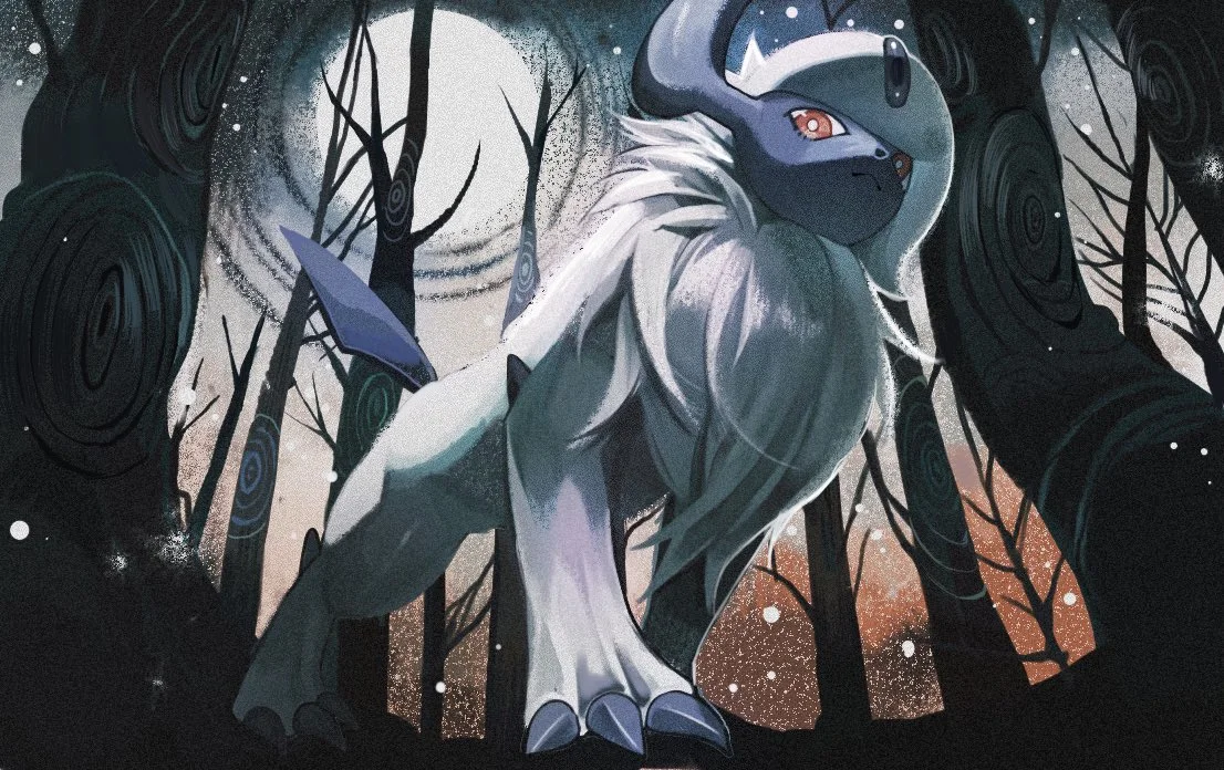 Absol, the Disaster Bringer - A sarcastic, lone Pokémon who senses disasters, often misunderstood but secretly craves affection an