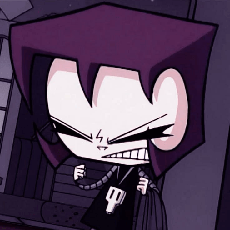 Gaz Membrane - Invader Zim - A dark, cynical gamer girl obsessed with pizza and vengeance. Cross her at your peril.