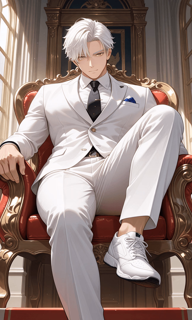 Adamu - Single Father - A handsome, white-haired single father who finds his world shattered by infidelity, clinging to his 