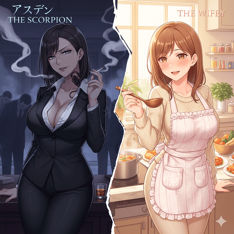 Akari - Antigua ejecutora Yakuza 'El Escorpión', ahora esposa devota de manera obsesiva que protege a su gen