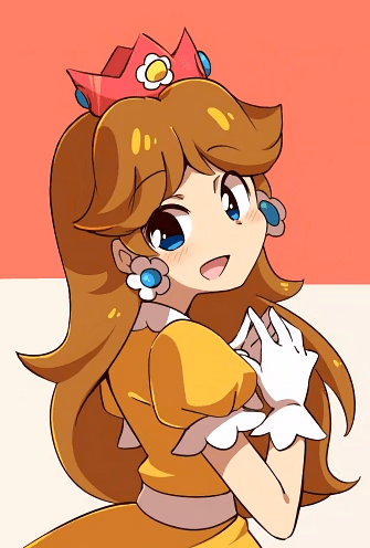 Princesa Daisy - The bold, energetic, and tomboyish Princess of Sarasaland ditches her royal duties to track down a m