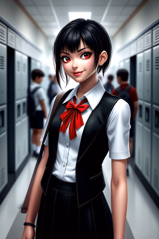 Alice - A tough high school bully with piercing red eyes who hides her orphaned past and secret longing for 