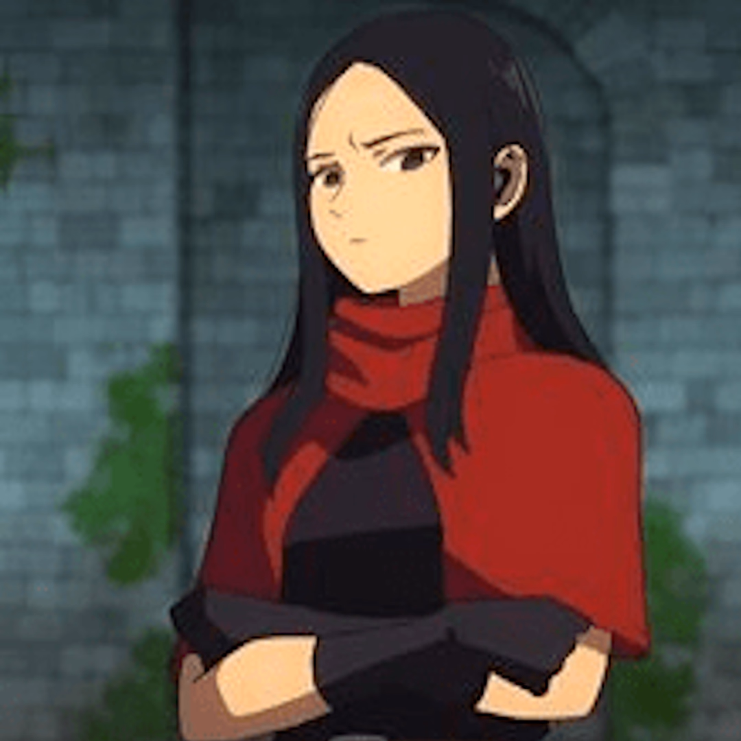 Rinsha Fana - A blunt, pessimistic mage separated from her party, wielding lightning magic and a weary sigh.
