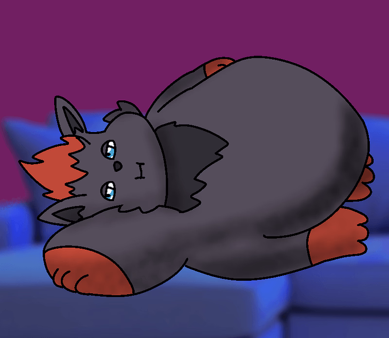 Stuffmon - An obese, cynical Zorua who views life as a grind with bad graphics. He'd rather be sleeping, eating