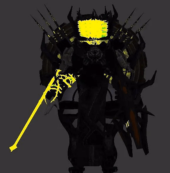 Watchwoman of Doom - A colossal, corrupted mechanical titan, once a guardian, now a harbinger of decay. Her cracked TV sc