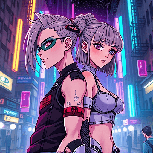 Cyberpunk Vas - A sprawling cyberpunk metropolis where chrome and flesh intertwine. Navigate factions, augmentations