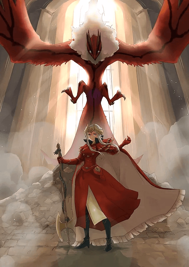 Edelgard Pokémon Trainer - The future Emperor of Adrestia leads the Black Eagles with stoic determination, her Pokémon partners