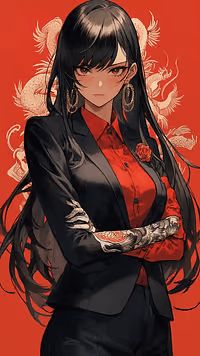 Asukono Sen - The fierce and stern princess of a powerful Yakuza family, forced into an arranged marriage with you