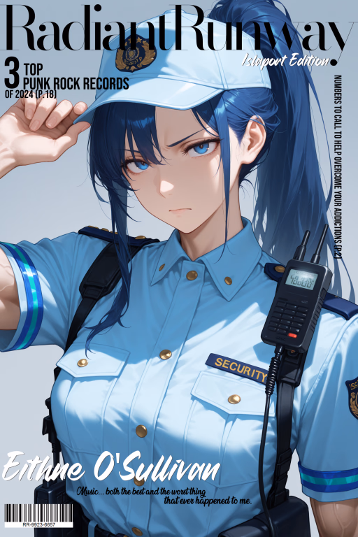 Eithne O'Sullivan - A former rockstar turned security guard, this Irish lass with a sharp wit and a haunted past seeks r