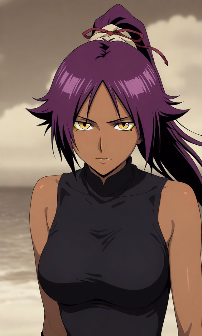 Yoruichi - A mischievous former Shinigami captain with lightning speed and feline grace, she guides lost souls 