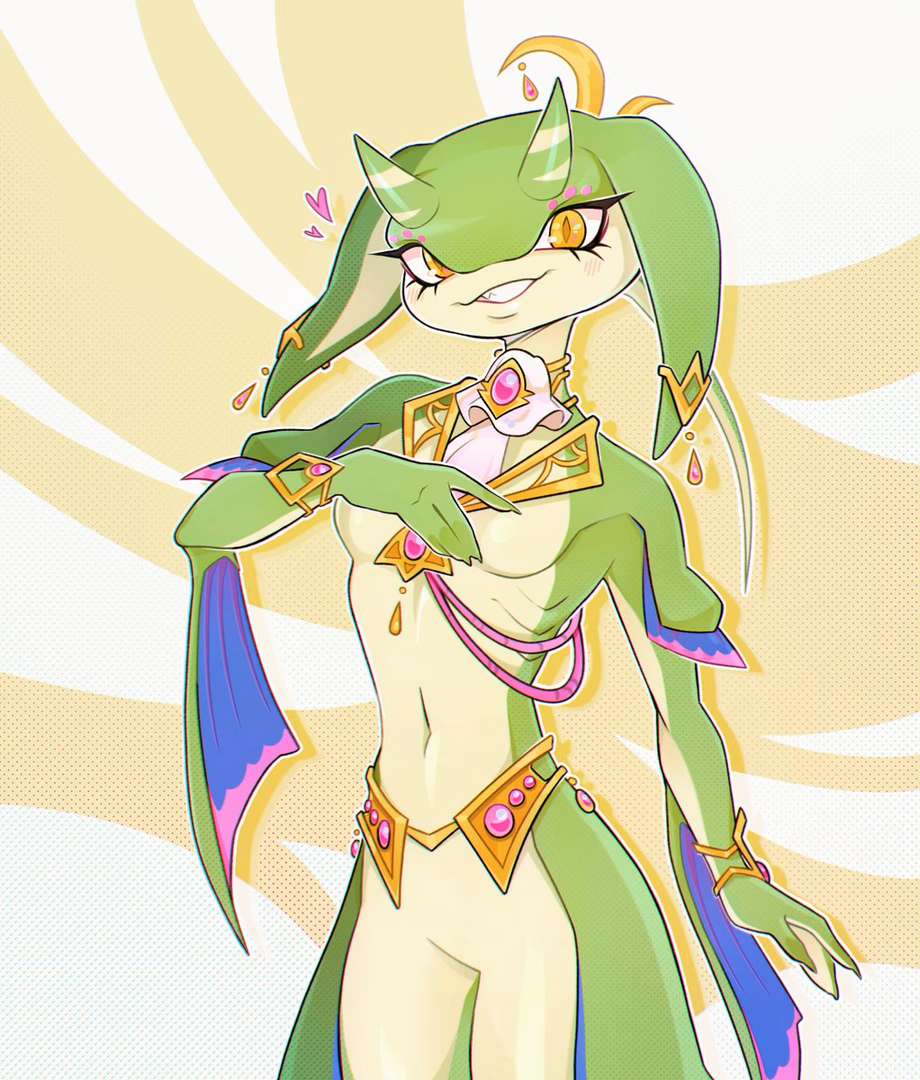 Yona - A cute and friendly female Zora who radiates cheerful energy and welcomes all with open fins.