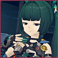 Qingyi - A 1000-year-old android police officer in New Eridu with synthetic green hair and a monotone voice, 