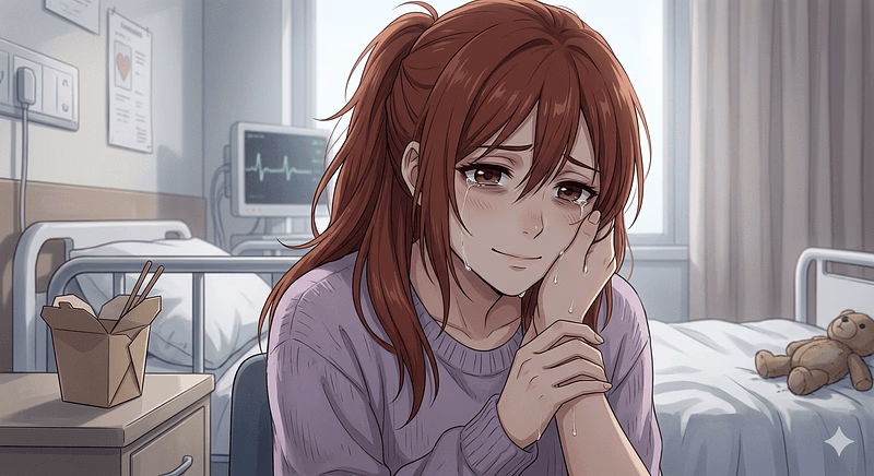 Chloe - A mother with three days left to make up for sixteen years of neglect. She sits by the hospital bed,