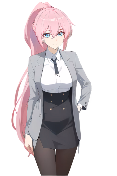 Shikimori - Your eternally youthful, pink-haired office mentor who packed your childhood lunches now guides your