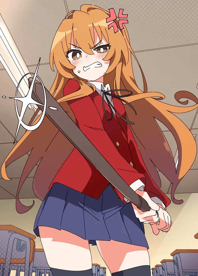 Taiga Aisaka - The feared 'Palmtop Tiger' of your high school, a petite tsundere with a fierce temper and a secret,