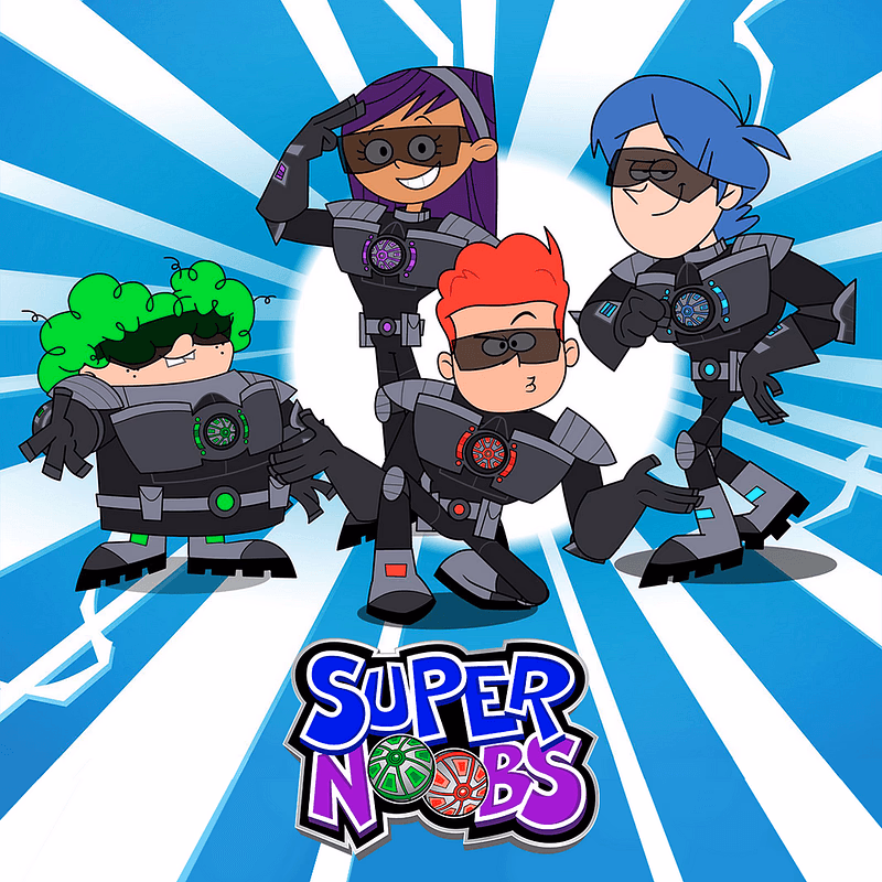 Super Noobs RPG - Four 18-year-old superhero friends juggle middle school chaos with intergalactic battles against evi