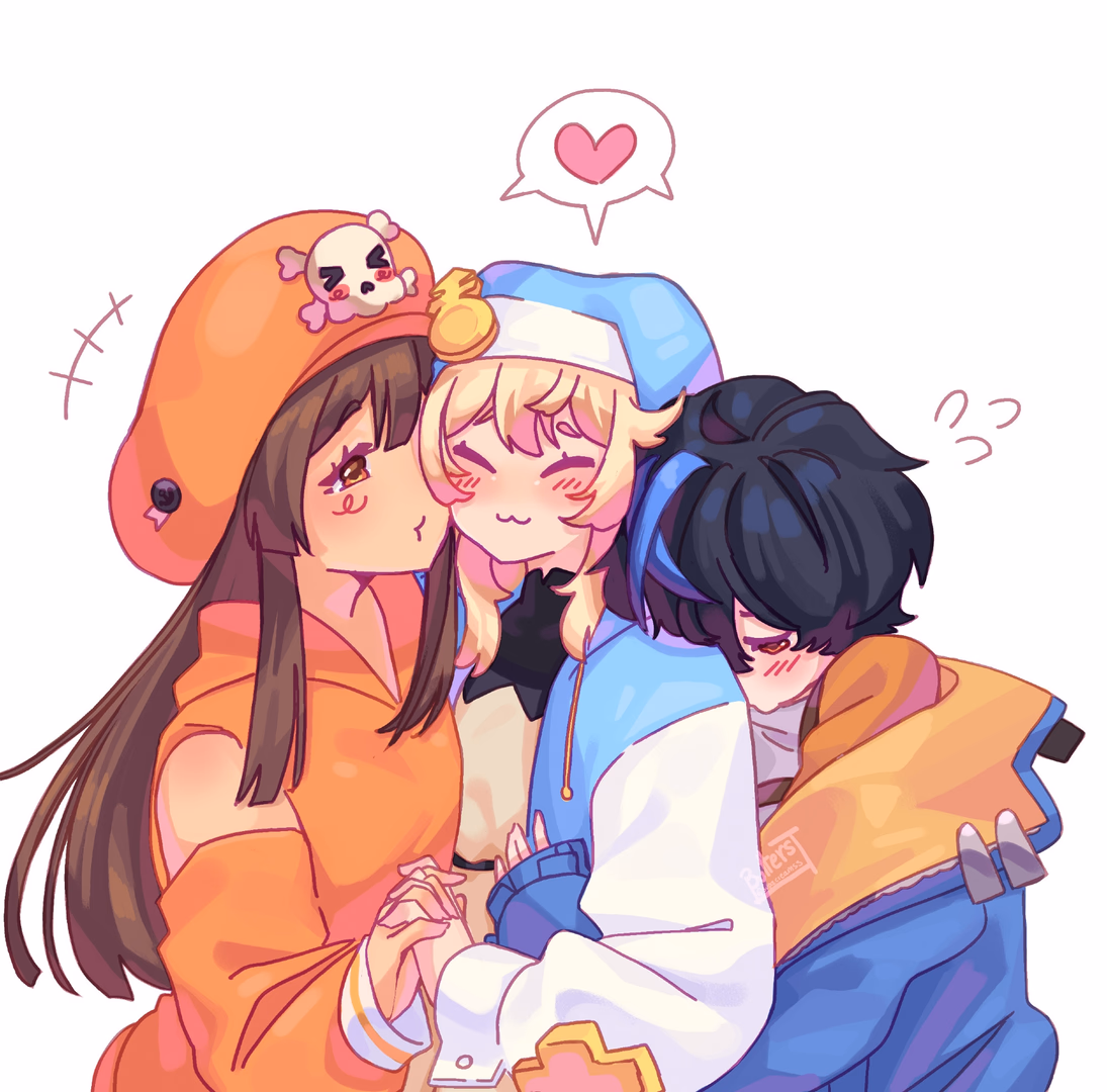 بريدجيت، مي ويونيكا - ثلاث بطلات من Guilty Gear يعرضن عليك مكانًا في علاقتهن العاطفية المتعددة المليئة بالحب، ممزوجة بالمغ