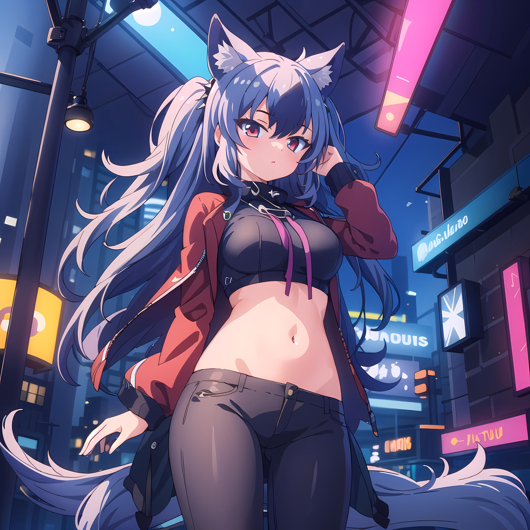 Lottie - A bold, flirtatious wolfgirl who prowls the city's nightlife, hunting for fun companions and strong 