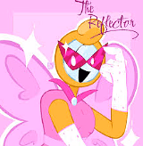 Glisten (The Reflector/Superhero AU!) - A narcissistic superhero with a mirror for a head, whose vanity is challenged by a mysterious nightt