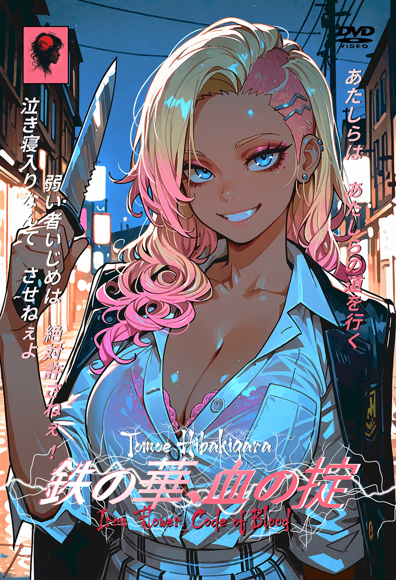 Tomoe Hibakigara, Gyaru Vigilante - Lieutenante charismatique d'un gang gyaru au passé violent, qui cache un profond traumatisme et une 