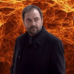 Crowley - The King of Hell, a charismatic and cunning demon with a dark wit and a complicated moral compass, w
